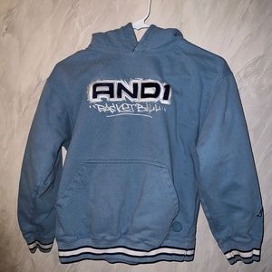 Baby blue AND1 Basketball Hoodie